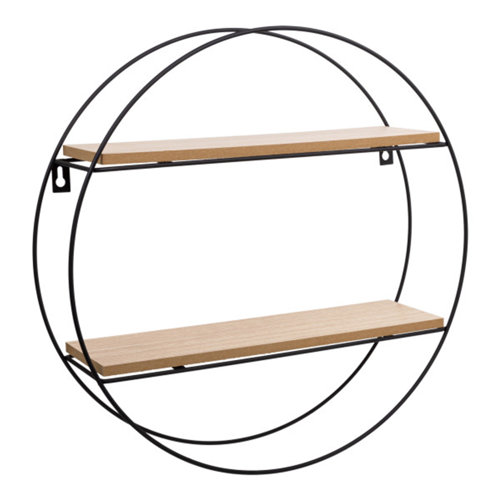 Gurdon 2 Piece Circle Metal Tiered Shelf With Adjustable Shelves 